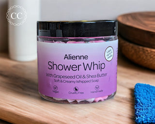 Alienne Whipped Soap in bathroom