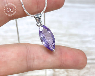 Amethyst Faceted Silver Necklace #2