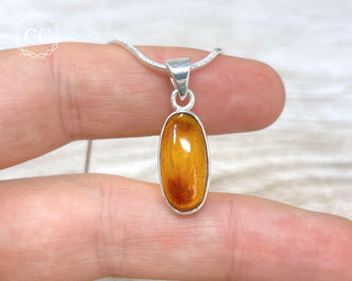 Baltic Amber Silver Necklace #4