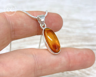 Baltic Amber Silver Necklace #4