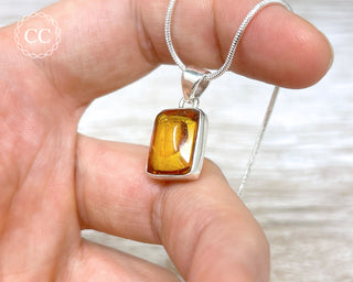 Baltic Amber Silver Necklace #2