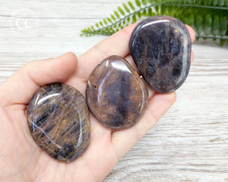 Black Moonstone Palm Stone