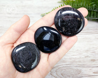 Black Obsidian Palm Stone