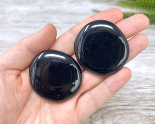Black Obsidian Palm Stone