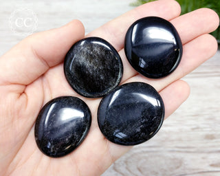 Black Obsidian Palm Stone