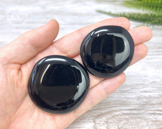 Black Obsidian Palm Stone