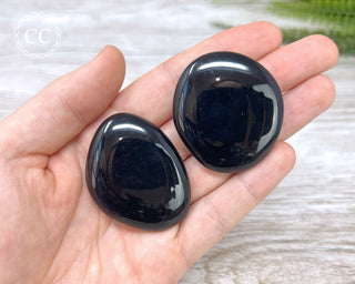 Black Obsidian Palm Stone