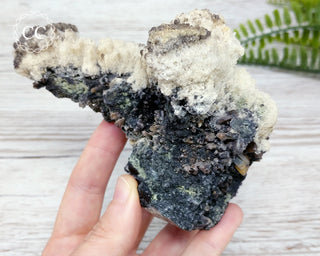 Black Tourmaline and Hyalite Opal - Namibia #73