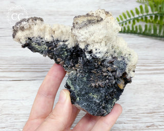Black Tourmaline and Hyalite Opal - Namibia #73