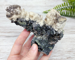 Black Tourmaline and Hyalite Opal - Namibia #73