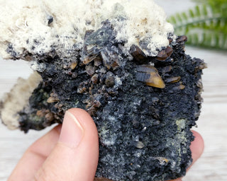 Black Tourmaline and Hyalite Opal - Namibia #73