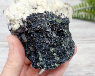 Black Tourmaline and Hyalite Opal - Namibia #73