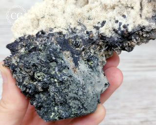 Black Tourmaline and Hyalite Opal - Namibia #73