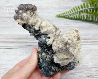 Black Tourmaline and Hyalite Opal - Namibia #73