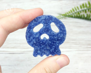Blue Aventurine | Dumortierite Skull Carving #6