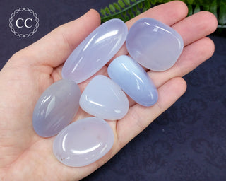 Blue Chalcedony Tumbled Crystal