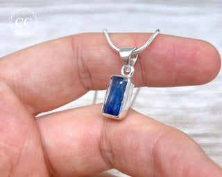 Blue Kyanite Faceted Silver Necklace #2