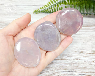 Blue Rose Quartz Palm Stone