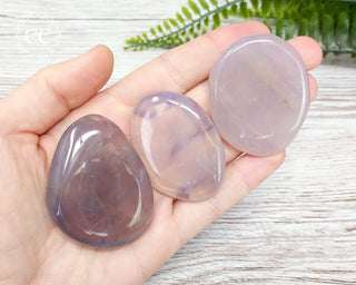 Blue Rose Quartz Palm Stone