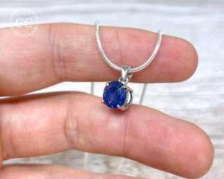 Blue Sapphire Faceted Silver Necklace #2
