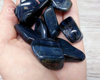 Blue Tigers Eye Tumbled Crystal - Hawks Eye