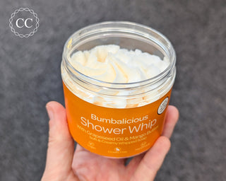 Bumbalicious Whipped Soap in hand