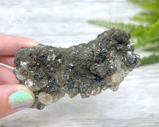 Calcite with Chalcophanite - Herculano Mine, Spain #1