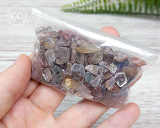 Rutilated Quartz Crystal Chips 50g