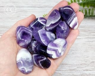 Chevron Amethyst Tumbled Crystal