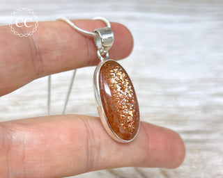 Confetti Sunstone Silver Necklace #2