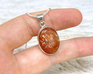 Confetti Sunstone Silver Necklace #3