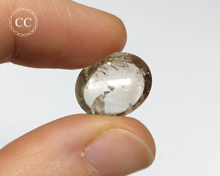 Covellite in Quartz | Pink Fire Quartz Cabochon #2