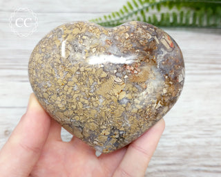 Eggshell Jasper Heart | Ibis Jasper #3