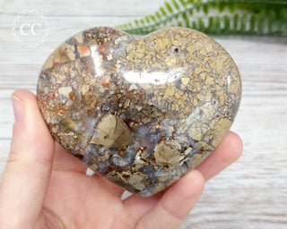 Eggshell Jasper Heart | Ibis Jasper #3