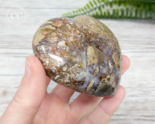 Eggshell Jasper Heart | Ibis Jasper #3