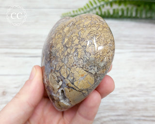 Eggshell Jasper Heart | Ibis Jasper #3