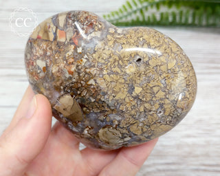 Eggshell Jasper Heart | Ibis Jasper #3