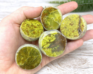 Green Opal Dragon Eggs in hand
