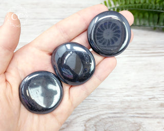 Hematite Palm Stone