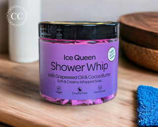 Ice Queen Whipped Soap in bathroom