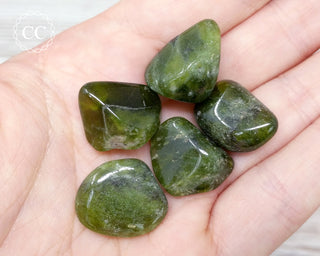 Idocrase Tumbled Crystals in hand