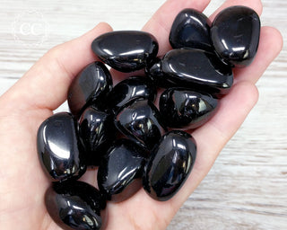 Jet Tumbled Crystals in hand