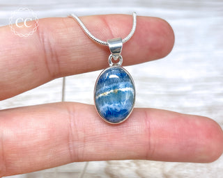 Lapis Lace Onyx | Scheelite Silver Necklace #2