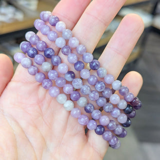 Lepidolite 6mm Beaded Bracelet