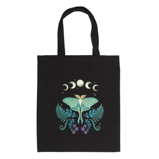 Luna Moth Shopping Tote Bag on white background