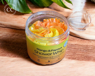 Mango and Papaya Whipped Soap open