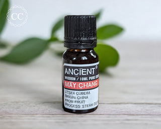 May Chang Essential Oil on a table