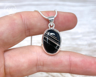 Midnight Lace Obsidian Silver Necklace #1