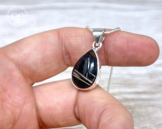 Midnight Lace Obsidian Silver Necklace #2