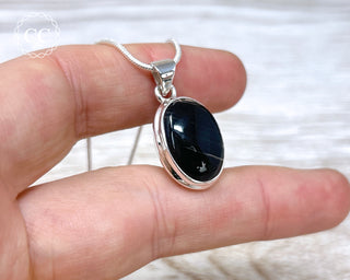 Midnight Lace Obsidian Silver Necklace #1